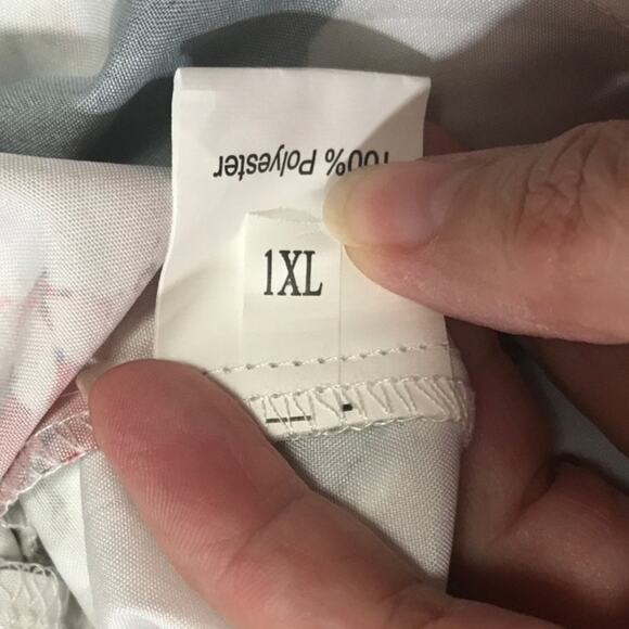 Floral Rose Silky Women Pants 1X - Picture 3 of 5